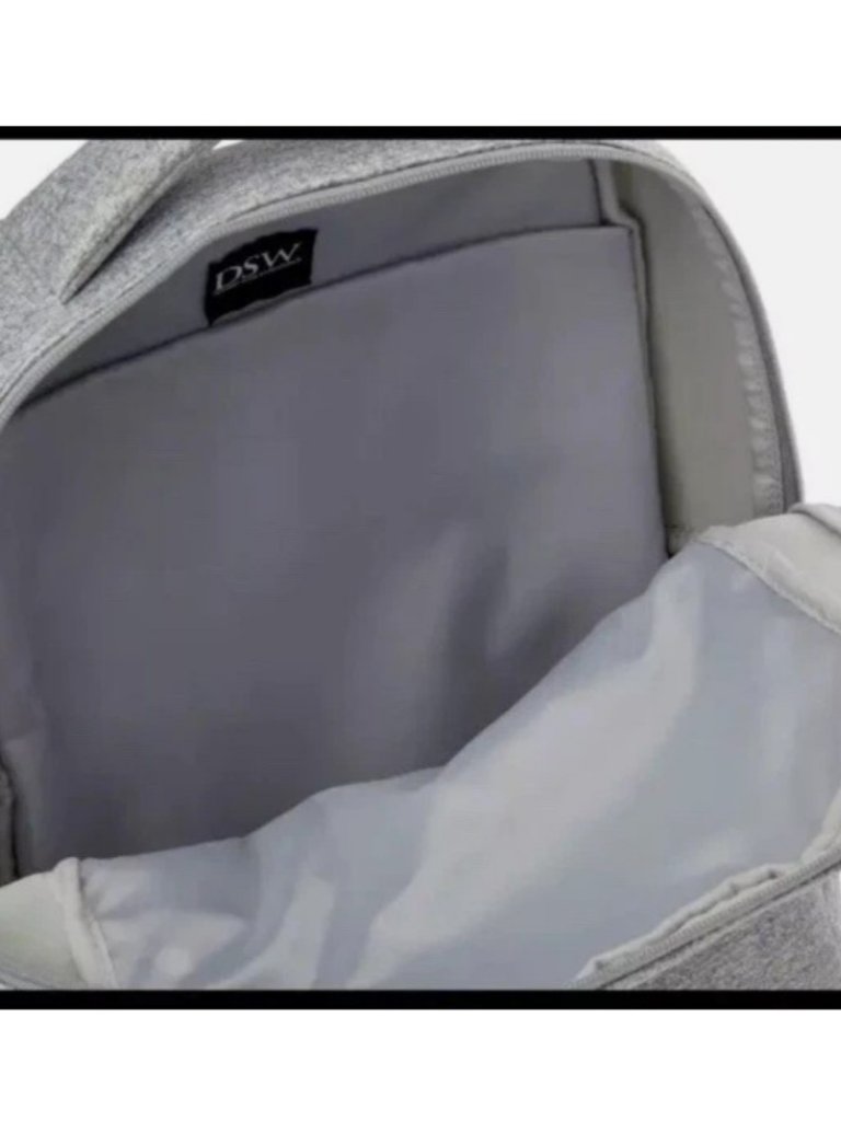 Dsw Exclusive Nwt Backpack Dual Shoulder Strap Heather Gray Fabric Padded Handle — image 6 of 7